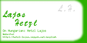 lajos hetzl business card